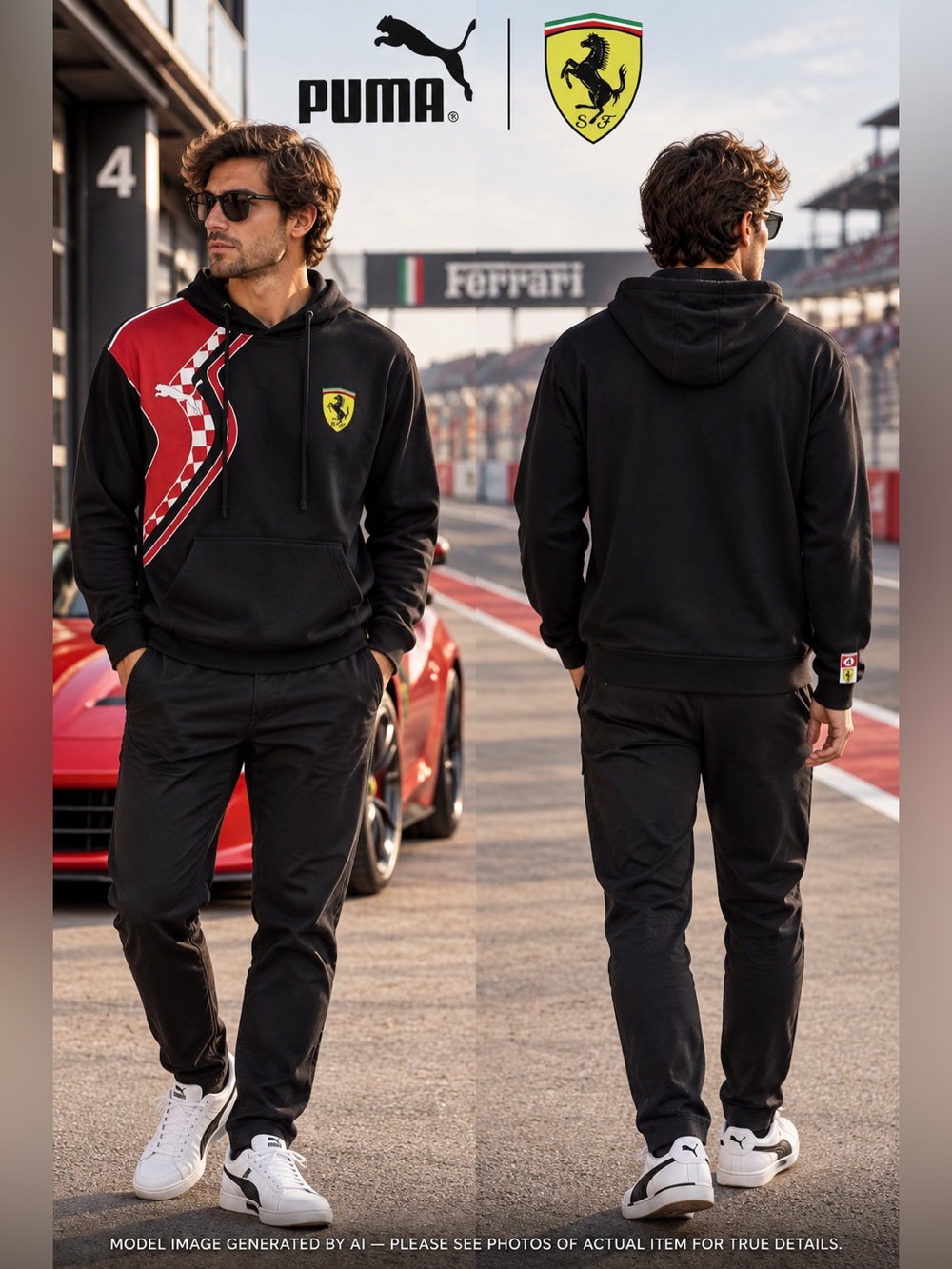 Puma Ferrari Scuderia Hoodie‎ Medium Racing Streetwear Motorsport Athleisure F1